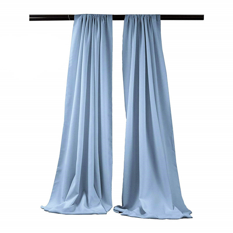 5 Feet Wide x 7 Feet High, Polyester Poplin Backdrop Drape Curtain Panel, Room Divider, 1 Pair