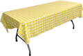 60" Wide x 108" Long Rectangular Polyester Poplin Gingham Checkered Tablecloth