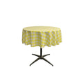 42" Round Tablecloth for 30" Round Small Coffee Table with 6" Drop, Polyester Checkered Gingham Plaid Table Overlay