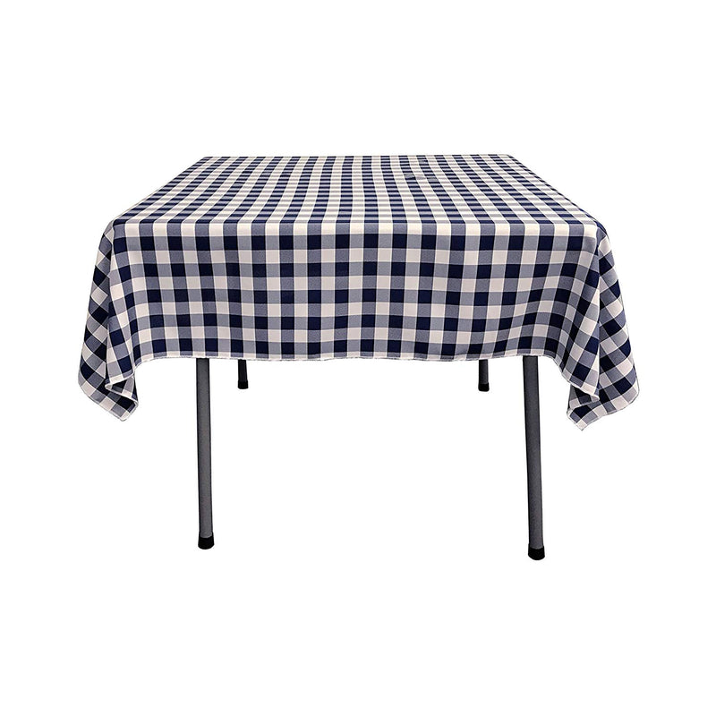 30"x30" SQUARE TABLECLOTH POLYESTER CHECKERED.