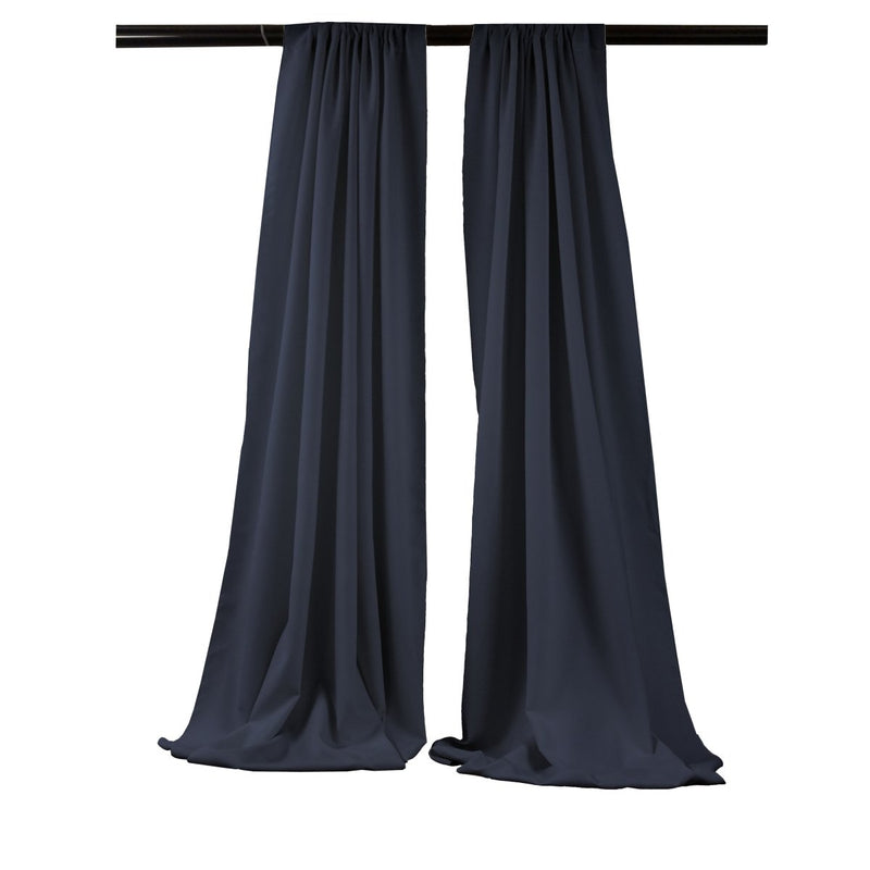 5 Feet Wide x 7 Feet High, Polyester Poplin Backdrop Drape Curtain Panel, Room Divider, 1 Pair