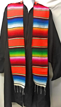 5" Wide by 76" Long Authentic Mexican Serape Graduation Stole Sash