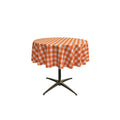 48" ROUND TABLECLOTH POLYESTER CHECKERED