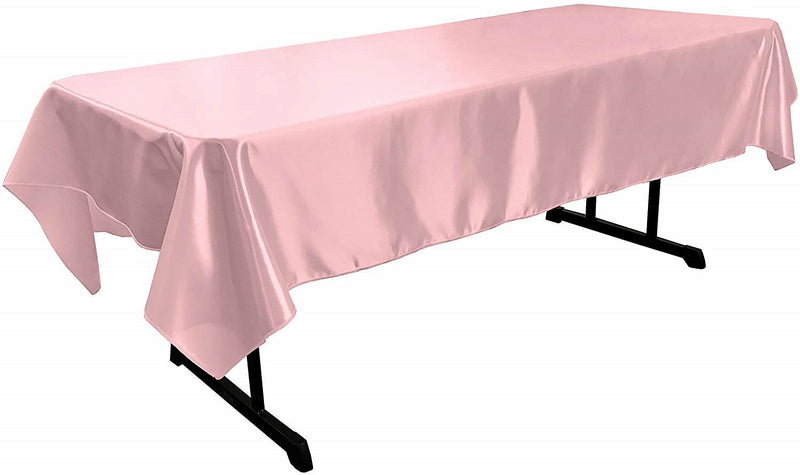58" x 90" Rectangular Polyester Bridal Satin Table Tablecloth