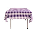 48" x 48" Square Tablecloth for 36" Square Small Coffee Table with 6" Drop, Polyester Checkered Gingham Plaid Table Overlay