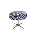 42" ROUND TABLECLOTH POLYESTER CHECKERED