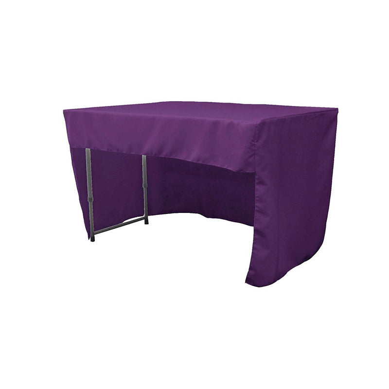 72" Long x 30" Wide x 30" High, Polyester Poplin Fitted Tablecloth with Open Back Design