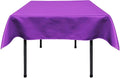 58" x 58" Square Polyester Bridal Satin Table Table Overlay, For a Small 46" Square Coffee Table  With 6" Drop