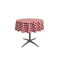 48" ROUND TABLECLOTH POLYESTER CHECKERED