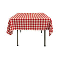 48" x 48" Square Tablecloth for 36" Square Small Coffee Table with 6" Drop, Polyester Checkered Gingham Plaid Table Overlay