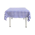 42" x 42" Square Tablecloth for 30" Square Small Coffee Table with 6" Drop, Polyester Checkered Gingham Plaid Table Overlay