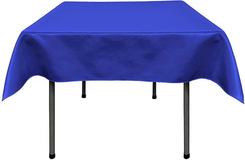 45 x 45" Square Polyester Bridal Satin Table Table Overlay, For a Small 33" Square Coffee Table  With 6" Drop