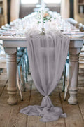 14" Wide Extra Long, Chiffon Wedding Table Runner