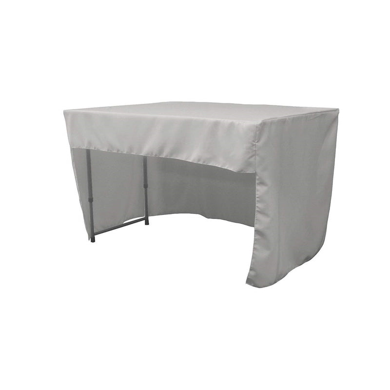 72" Long x 30" Wide x 30" High, Polyester Poplin Fitted Tablecloth with Open Back Design