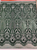 Small Damask Pattern Sequin Fabric 54” Wide| New Creations Fabric & Foam Inc. - New Creations Fabric & Foam Inc