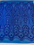 Small Damask Pattern Sequin Fabric 54” Wide| New Creations Fabric & Foam Inc. - New Creations Fabric & Foam Inc