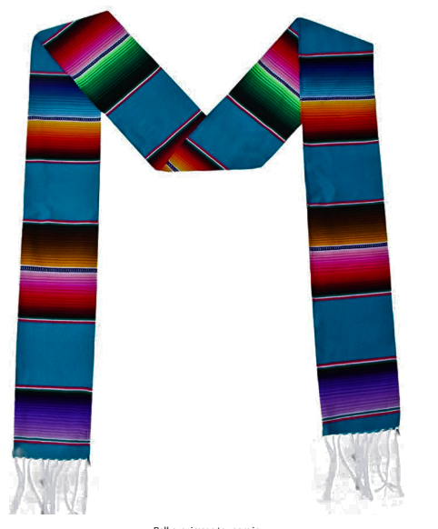 5" Wide by 76" Long Authentic Mexican Serape Graduation Stole Sash