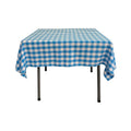 48" x 48" Square Tablecloth for 36" Square Small Coffee Table with 6" Drop, Polyester Checkered Gingham Plaid Table Overlay