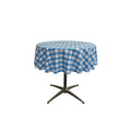 48" ROUND TABLECLOTH POLYESTER CHECKERED