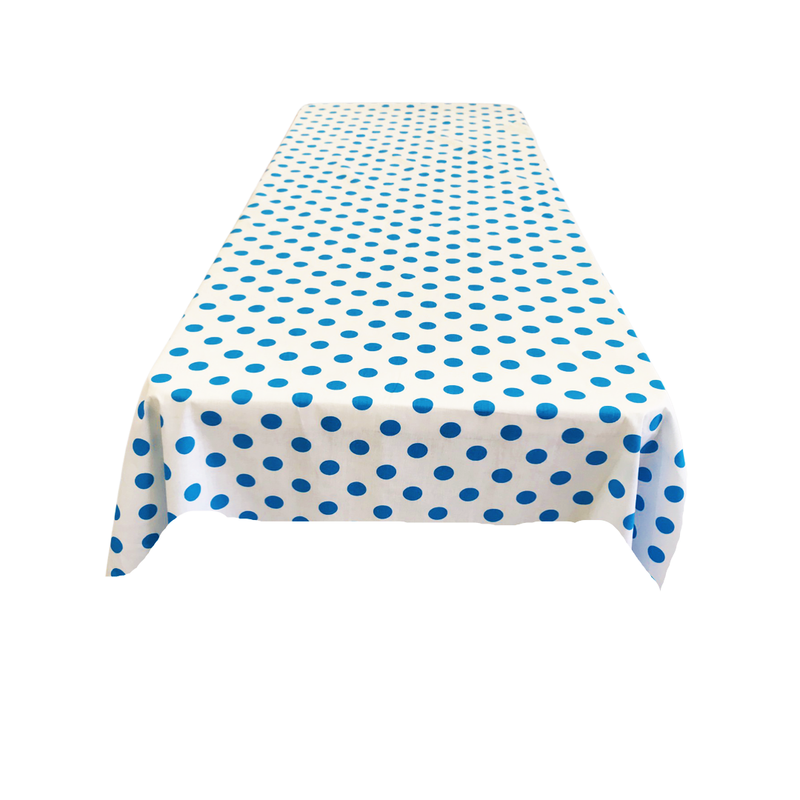 36" x 36" Square Big Polka Dot Poly Cotton Tablecloth