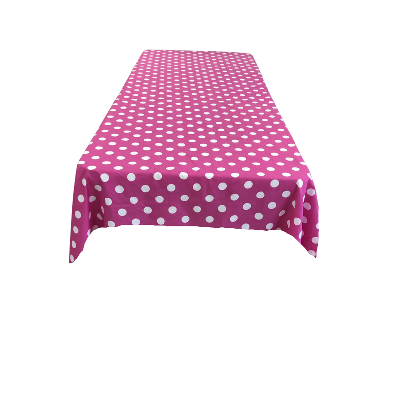 36" x 36" Square Small Polka Dot Poly Cotton Tablecloth