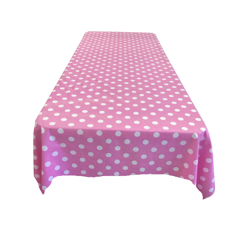 36" x 36" Square Small Polka Dot Poly Cotton Tablecloth