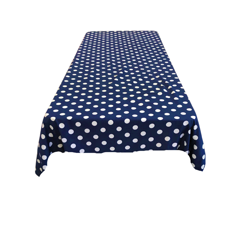 36" x 36" Square Big Polka Dot Poly Cotton Tablecloth